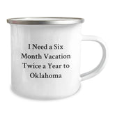 Oklahoma Camping Adventures, Funny Gift for Friends, Christmas Unique Gifts from Friends, Oklahoma Enthusiasts Need a Vacation Mug - Image 2